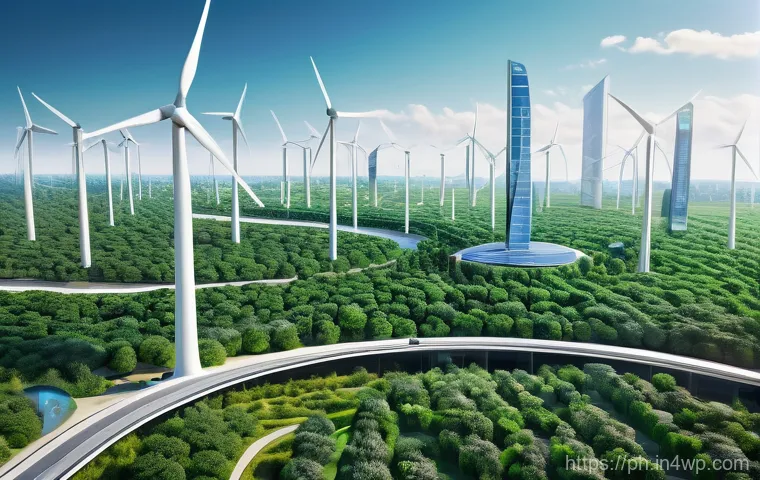 탄소예산 설계의 도전 과제 및 기회 - **Prompt 1: Global Carbon Budget and Collective Action**
    A futuristic, stylized depiction of Ear...