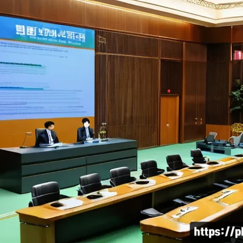 Home 33 탄소예산 정책의 법적 측면 분석 - A detailed illustration of a modern government legislative chamber focusing on the legal foundation ...