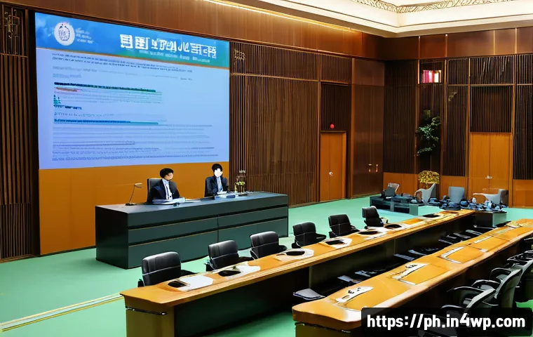 탄소예산 정책의 법적 측면 분석 - A detailed illustration of a modern government legislative chamber focusing on the legal foundation ...