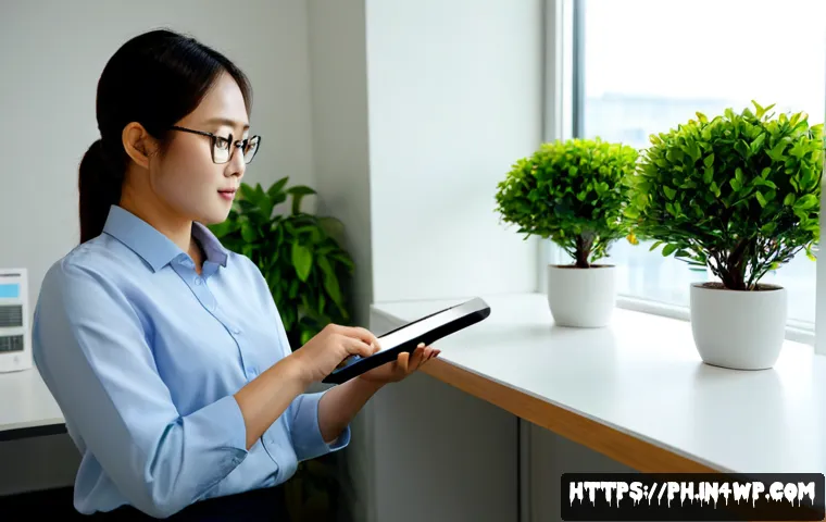 Home 17 탄소예산을 통한 에너지 효율성 증대 방안 - Photorealistic modern office energy management scene, a sustainability manager reviewing a clean bla...